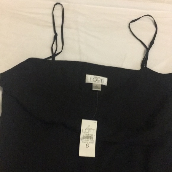 Ann Taylor Loft black spaghetti strap black dress - Picture 4 of 7